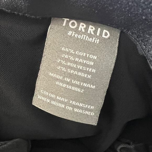 Torrid Bombshell Skinny Washed Black Jeans Premium Stretch High Rise 18R Plus - Picture 5 of 5